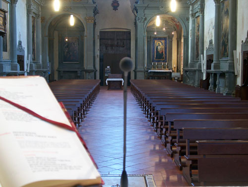 Chiesa di San Francesco - Castelfiorentino (FI) - impianto di sonorizzazione